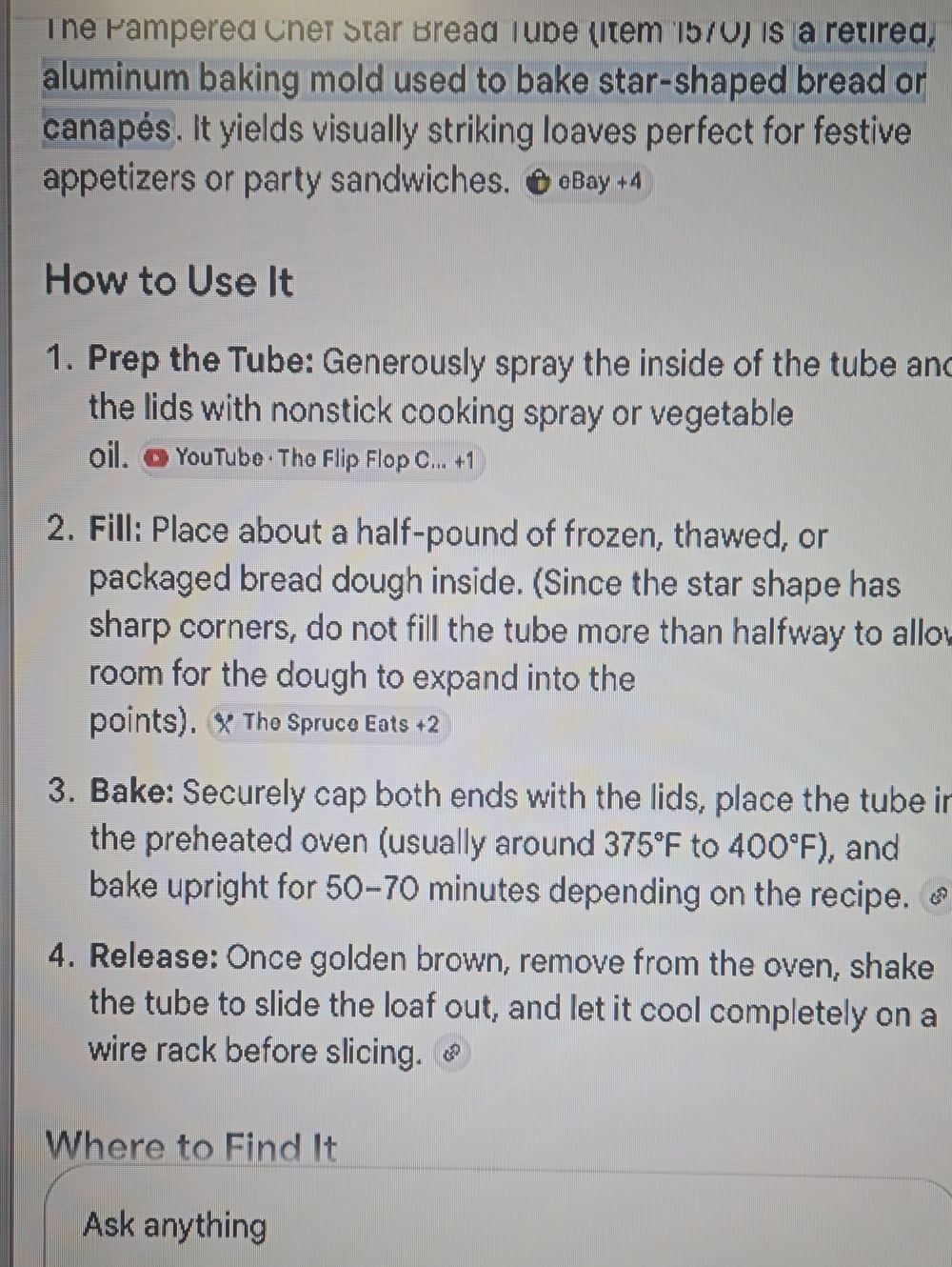 Pampered Chef Bread Tubes - Picture 8 of 8